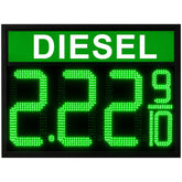 24 Inch Green LED DIESEL Fuel Price Display, Outdoor Gas Station Sign 8.889/10 with RF Remote by Gas Price Sign
