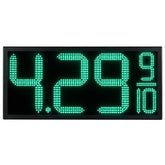 16 Inch Green LED Gas Price Sign for Gas Stations, 3 Large Digits with 9/10 Fraction, RF Remote Control, IP65 Weatherproof Housing, Digital Fuel Price Display for REGULAR, PLUS & DIESEL, Outdoor Commercial Roadside Sign